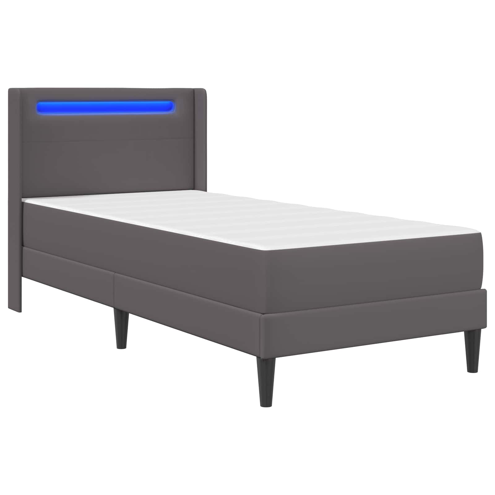 Lovos rėmas su čiužiniu Pilka 80 x 200 cm Dirbtinė oda