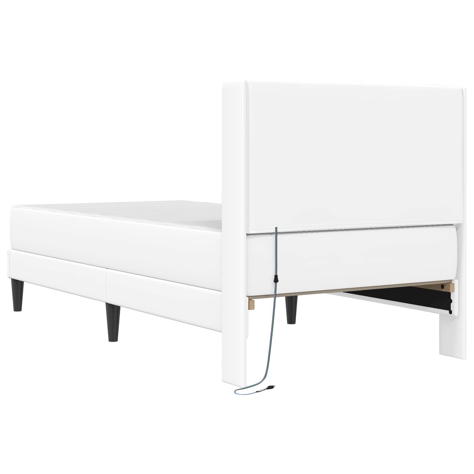 Lovos rėmas su čiužiniu Balta 80 x 200 cm Dirbtinė oda