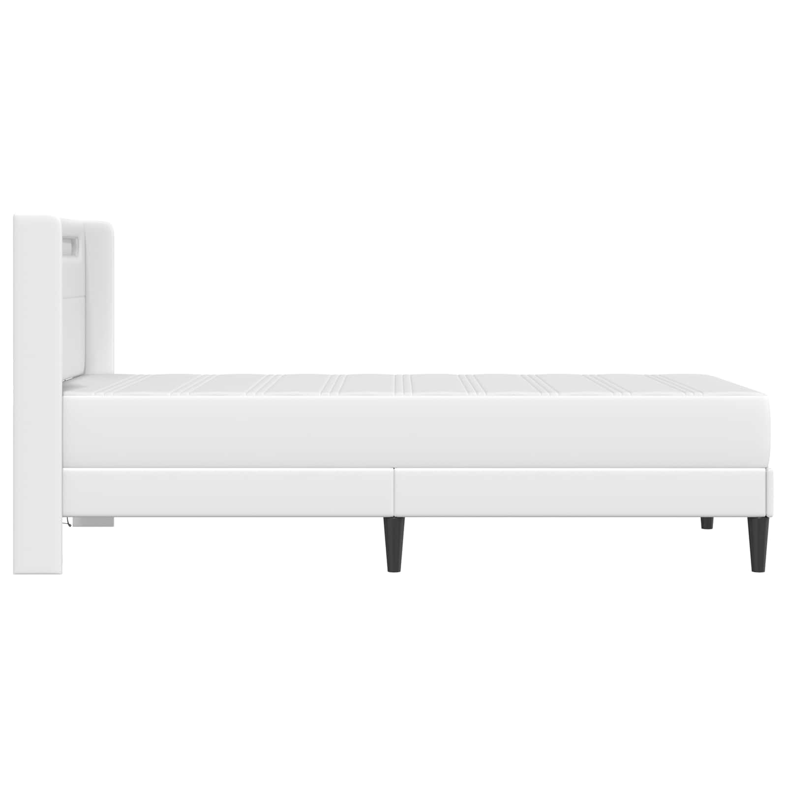 Lovos rėmas su čiužiniu Balta 100 x 200 cm Dirbtinė oda