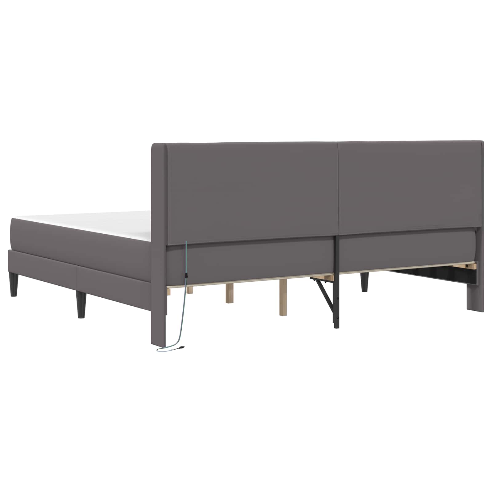 Lovos rėmas su čiužiniu Pilka 180 x 200 cm Dirbtinė oda