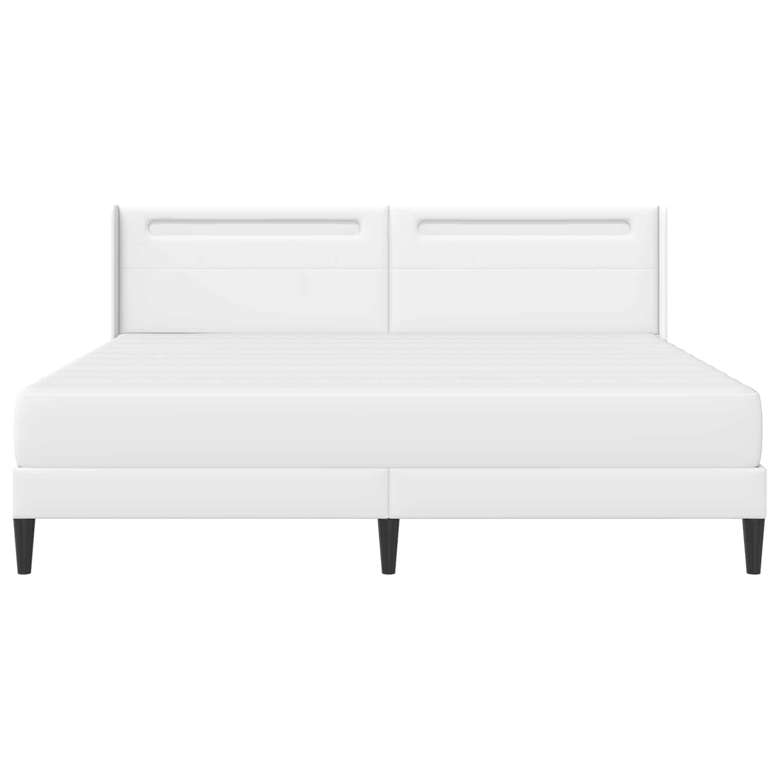 Lovos rėmas su čiužiniu Balta 200 x 200 cm Dirbtinė oda