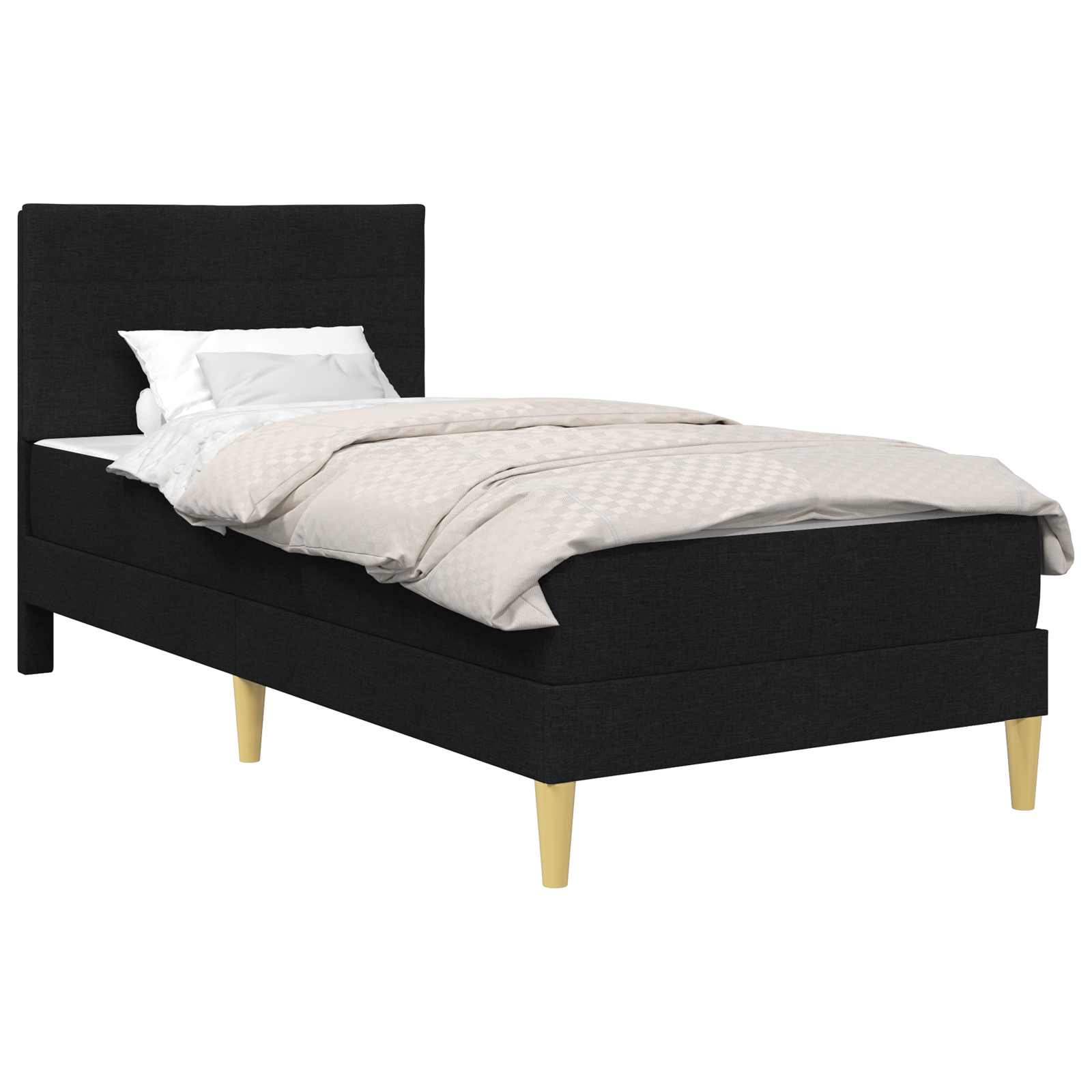 Bed frame Black 80 x 200 cm Polyester