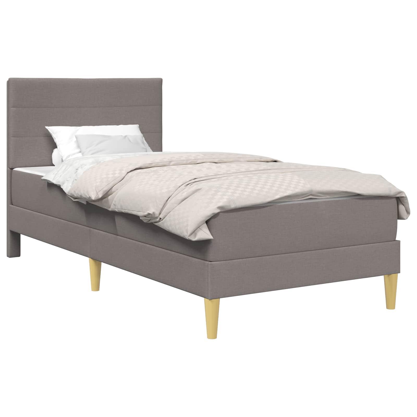 Bed Frame Taupe 80 x 200 cm Polyester