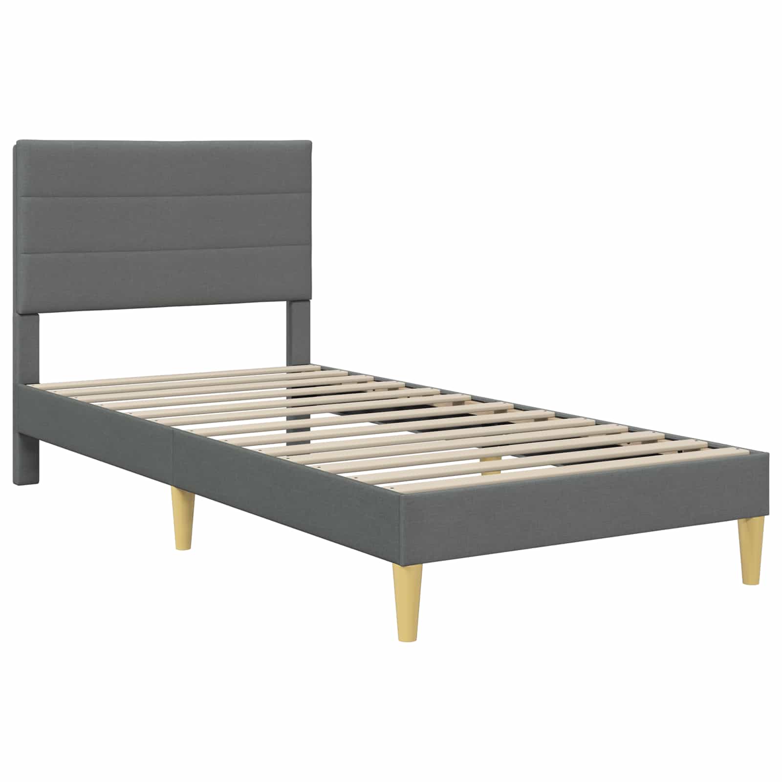 Bed frame Dark grey 90 x 200 cm Polyester