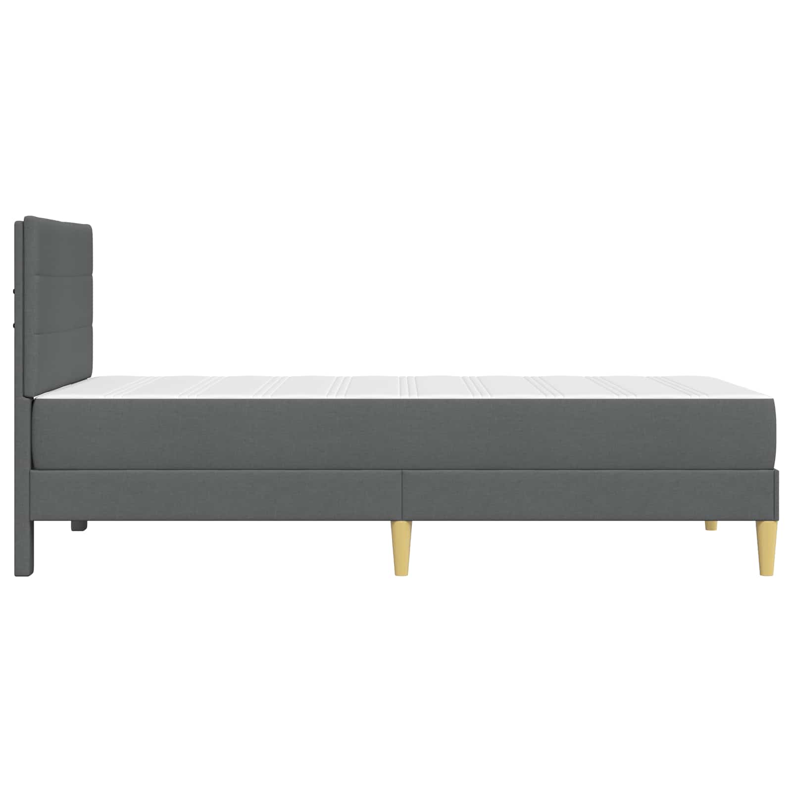 Bed frame Dark grey 90 x 200 cm Polyester