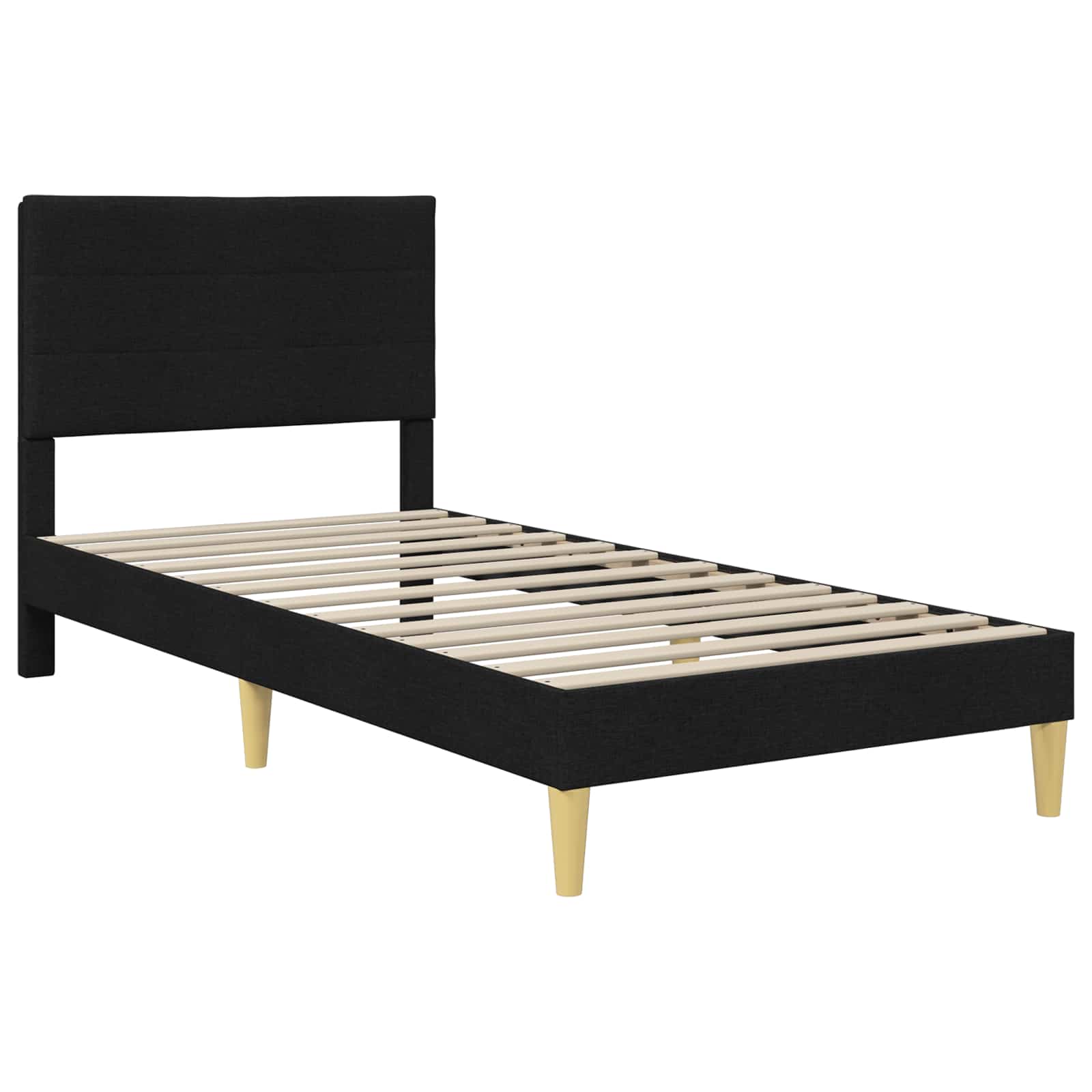 Gultas rāmis Melns 90 x 200 cm Poliesters