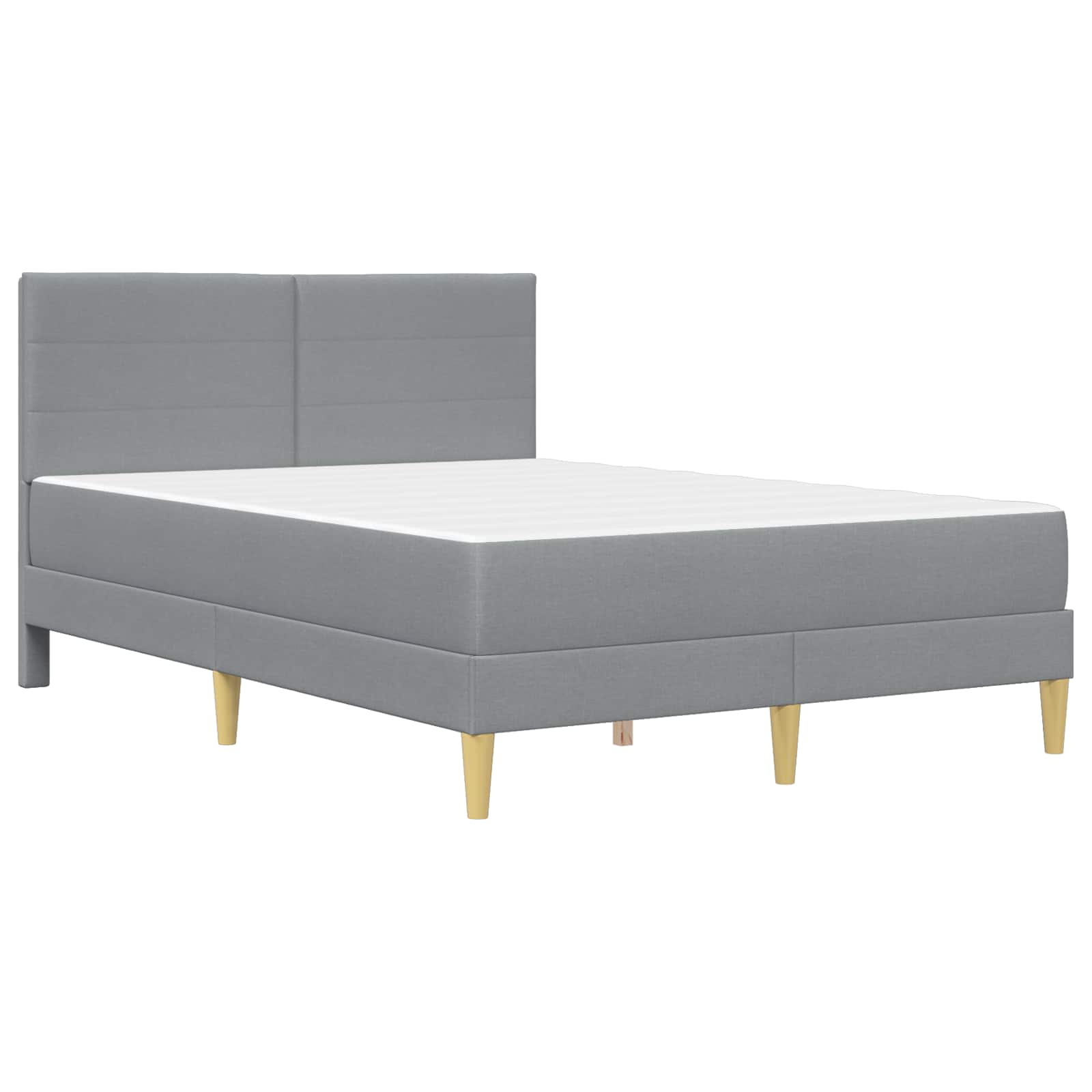 Bed frame Light gray 140 x 190 cm Polyester