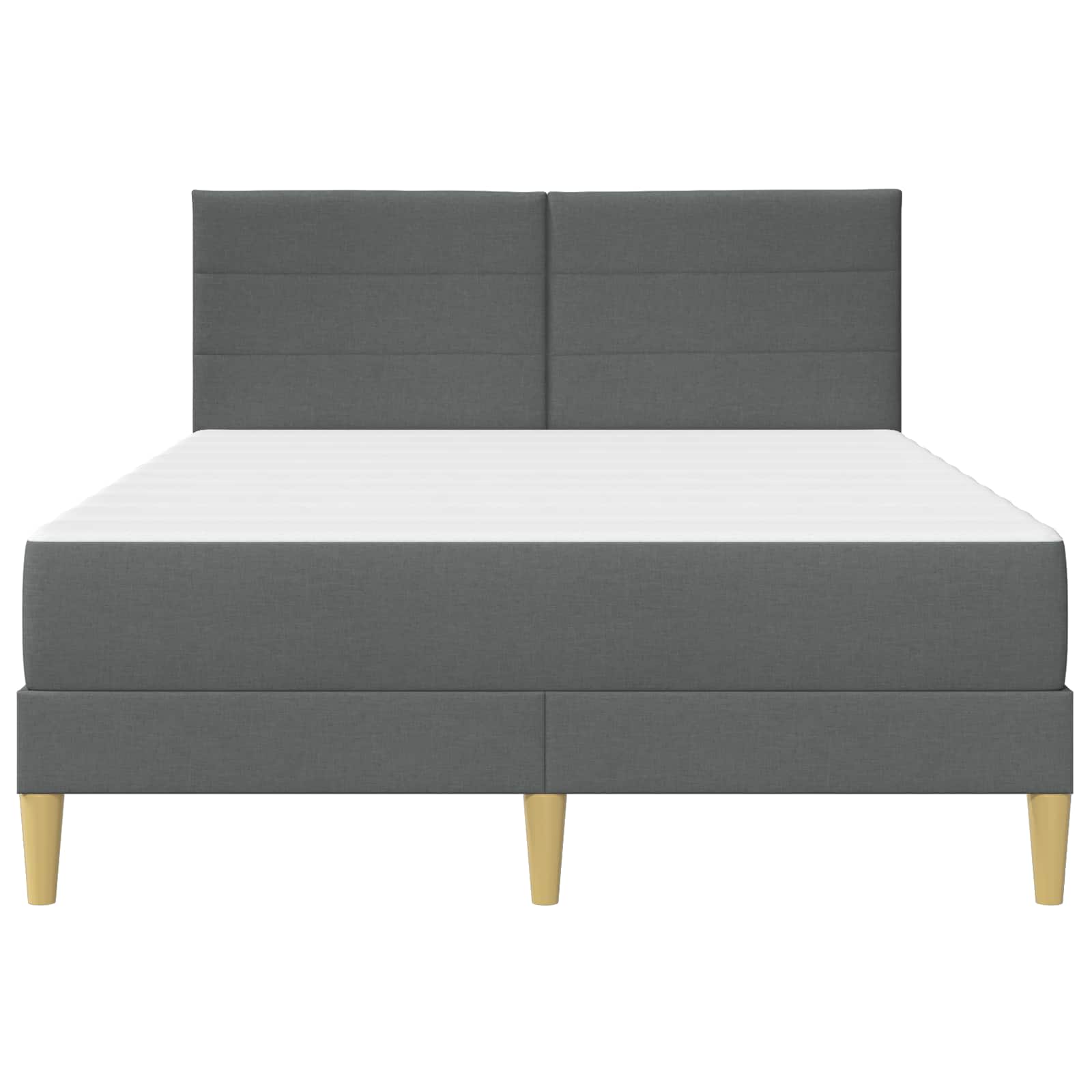 Bed frame Dark grey 140 x 200 cm Polyester