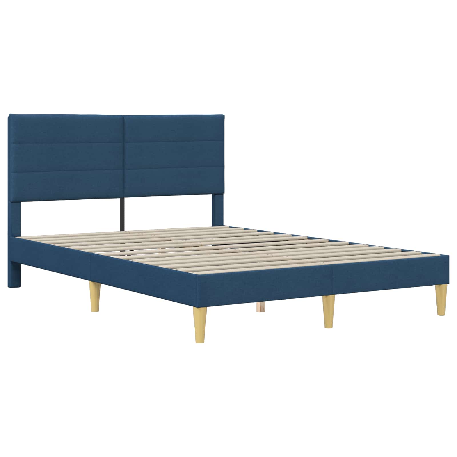 Bed Frame Blue 160 x 200 cm Polyester