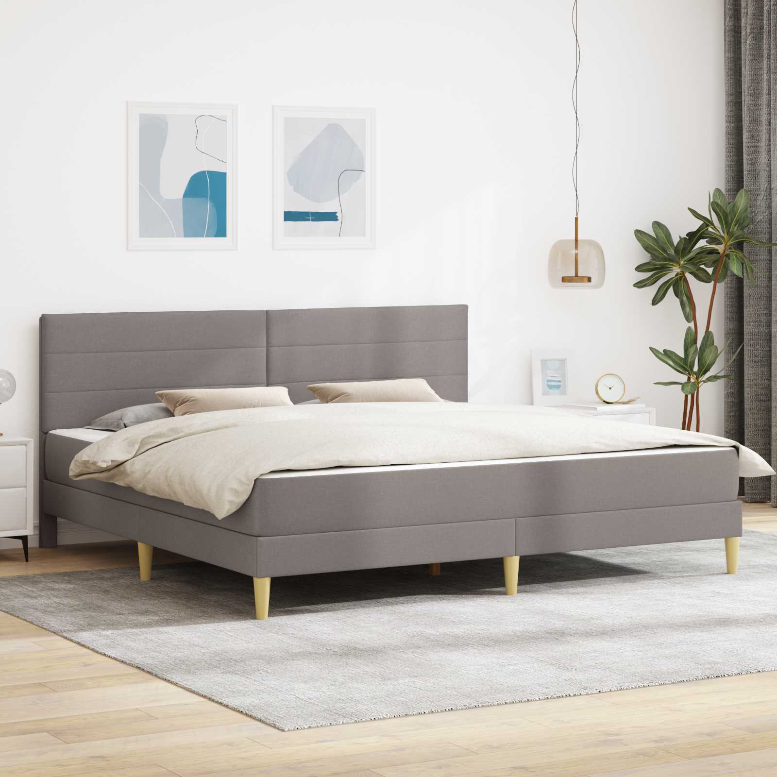 Lovos rėmas Taupe 180 x 200 cm Poliesteris