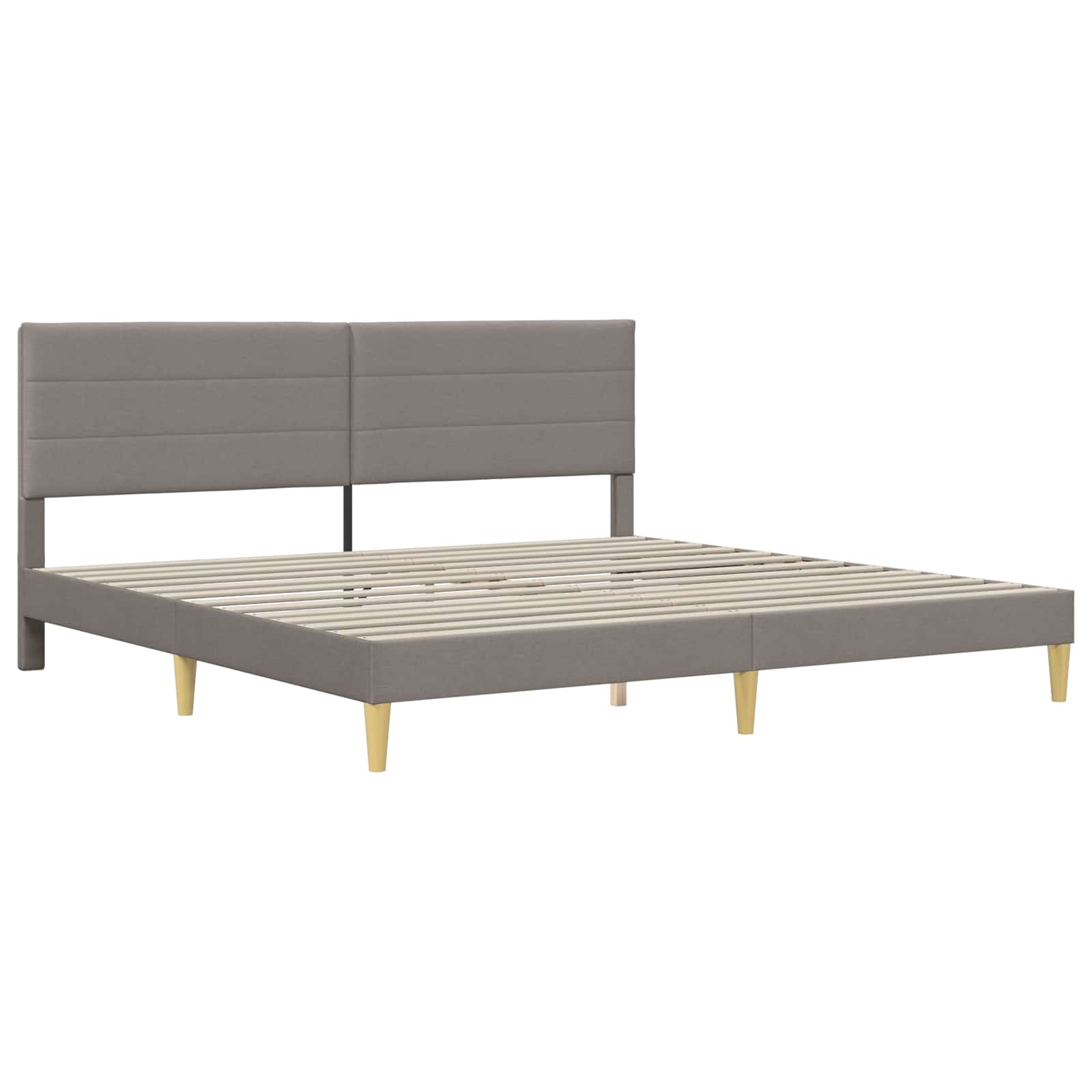 Gultas rāmis pelēkbrūnā krāsā 200 x 200 cm Poliesteris