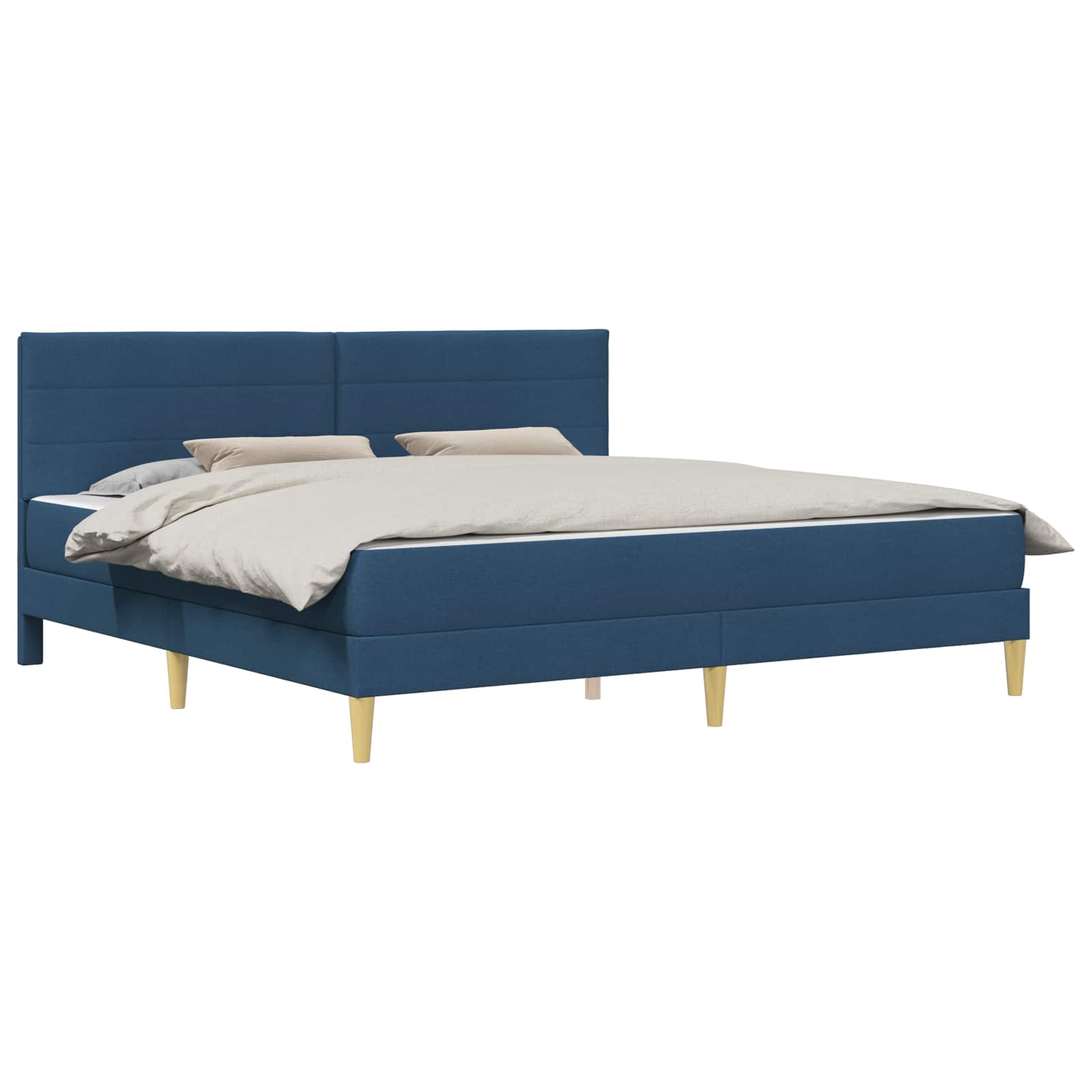 Bed Frame Blue 200 x 200 cm Polyester