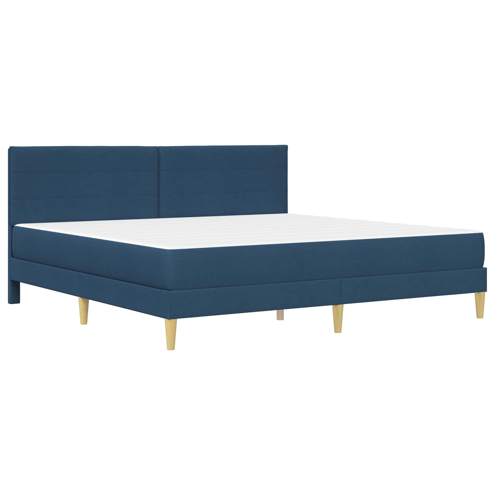 Bed Frame Blue 200 x 200 cm Polyester