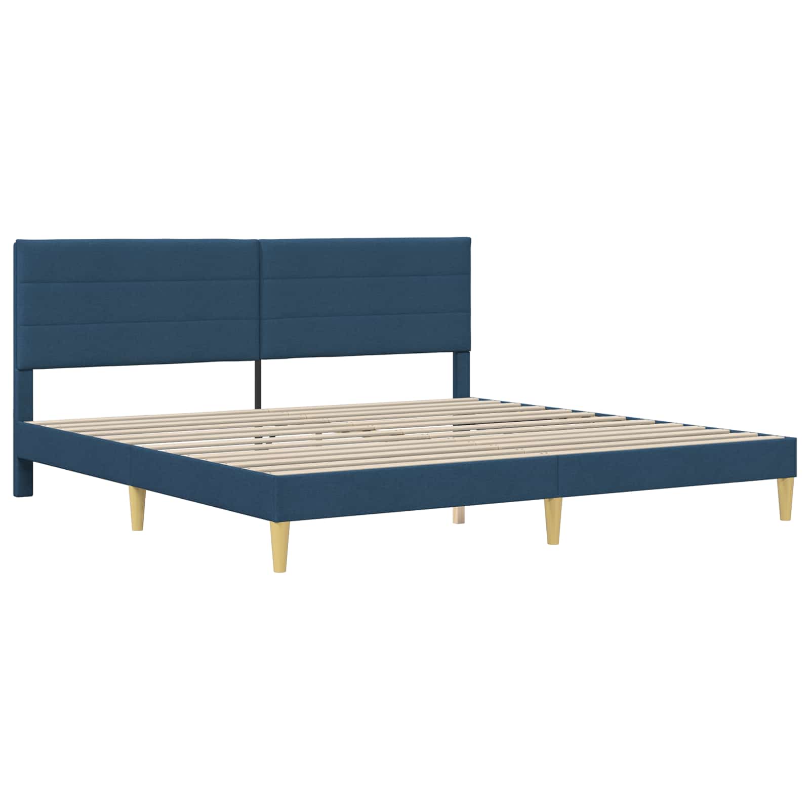 Bed Frame Blue 200 x 200 cm Polyester