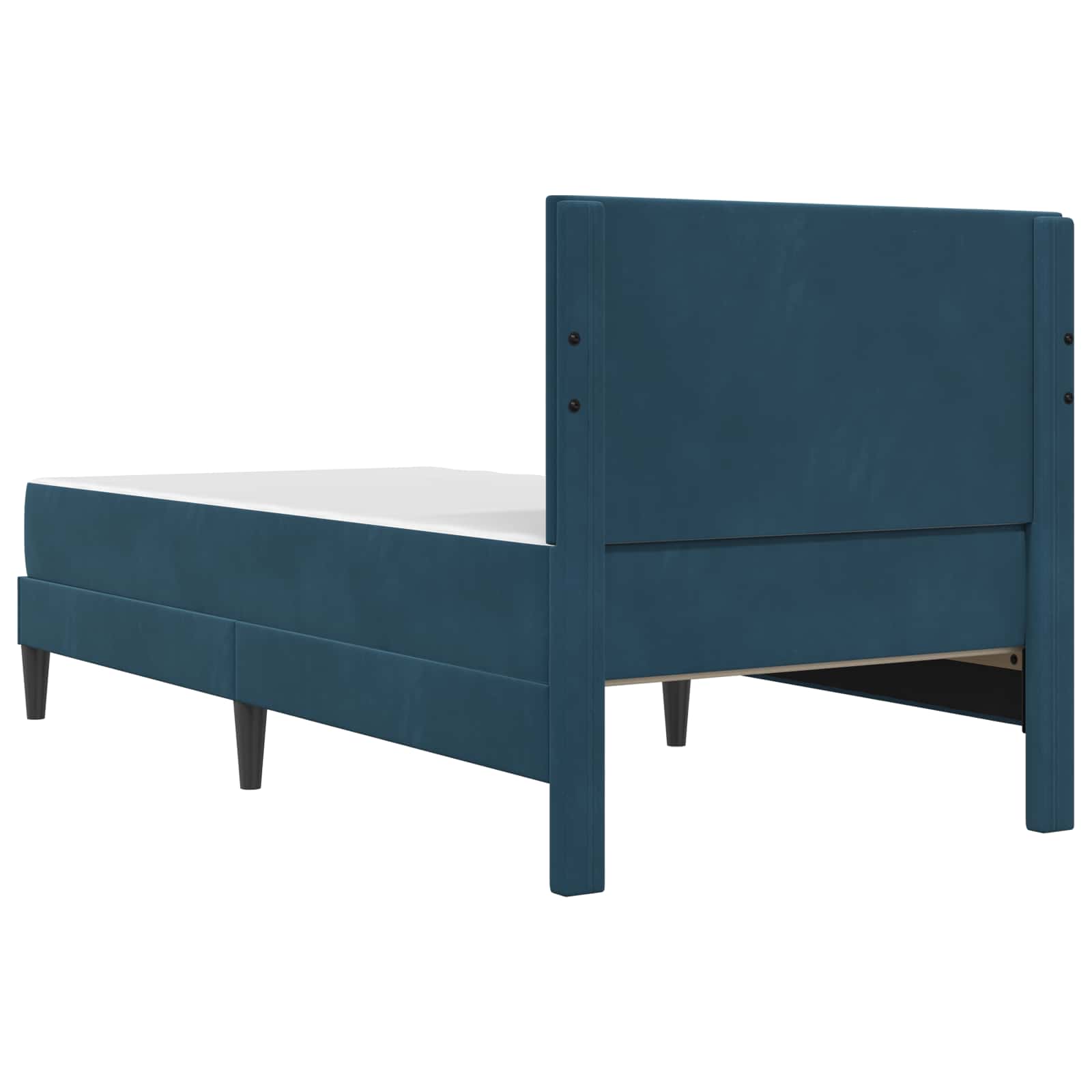 Gultas rāmis ar matraci Zils 80 x 200 cm Samts