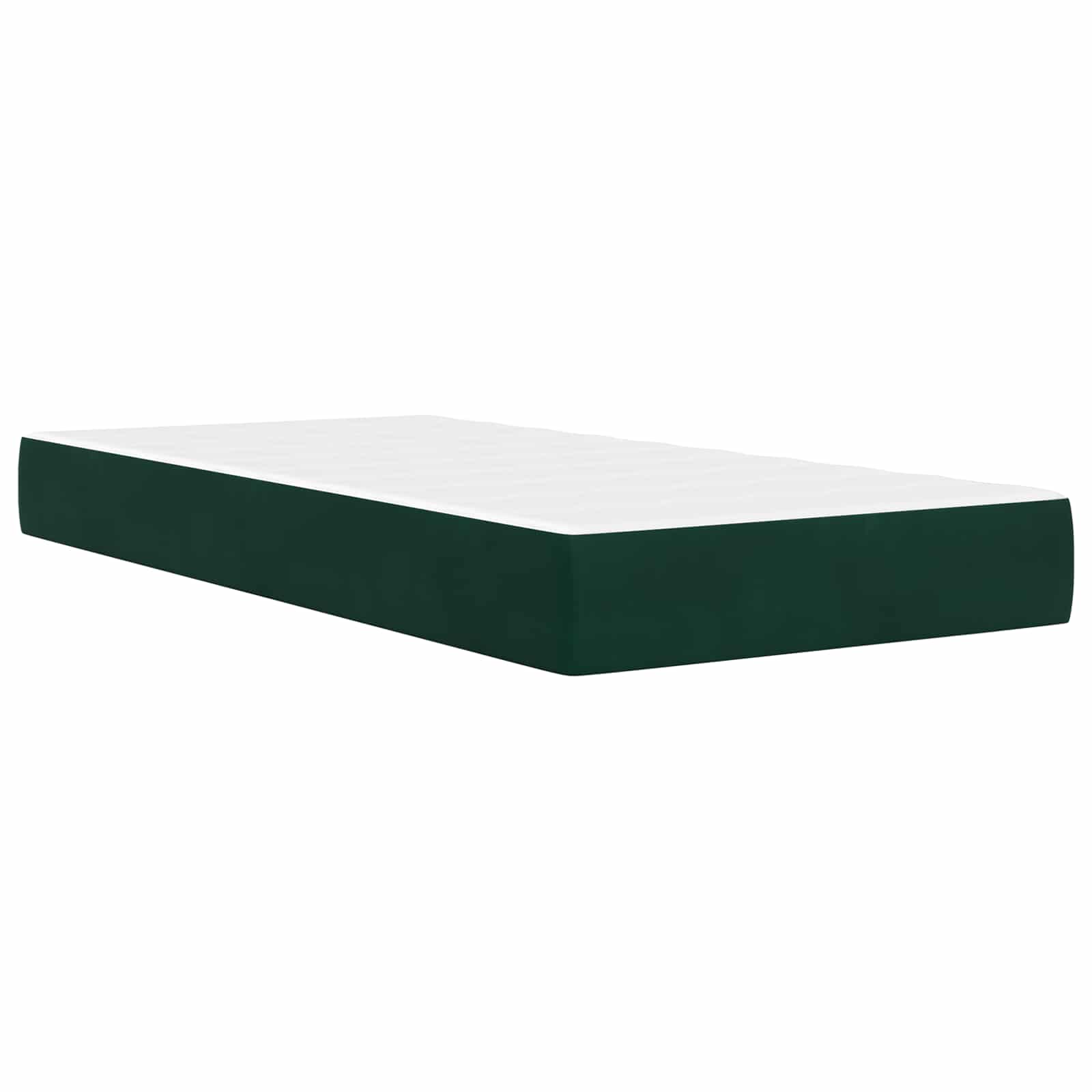 Bed frame with mattress Dark green 90 x 190 cm Velvet