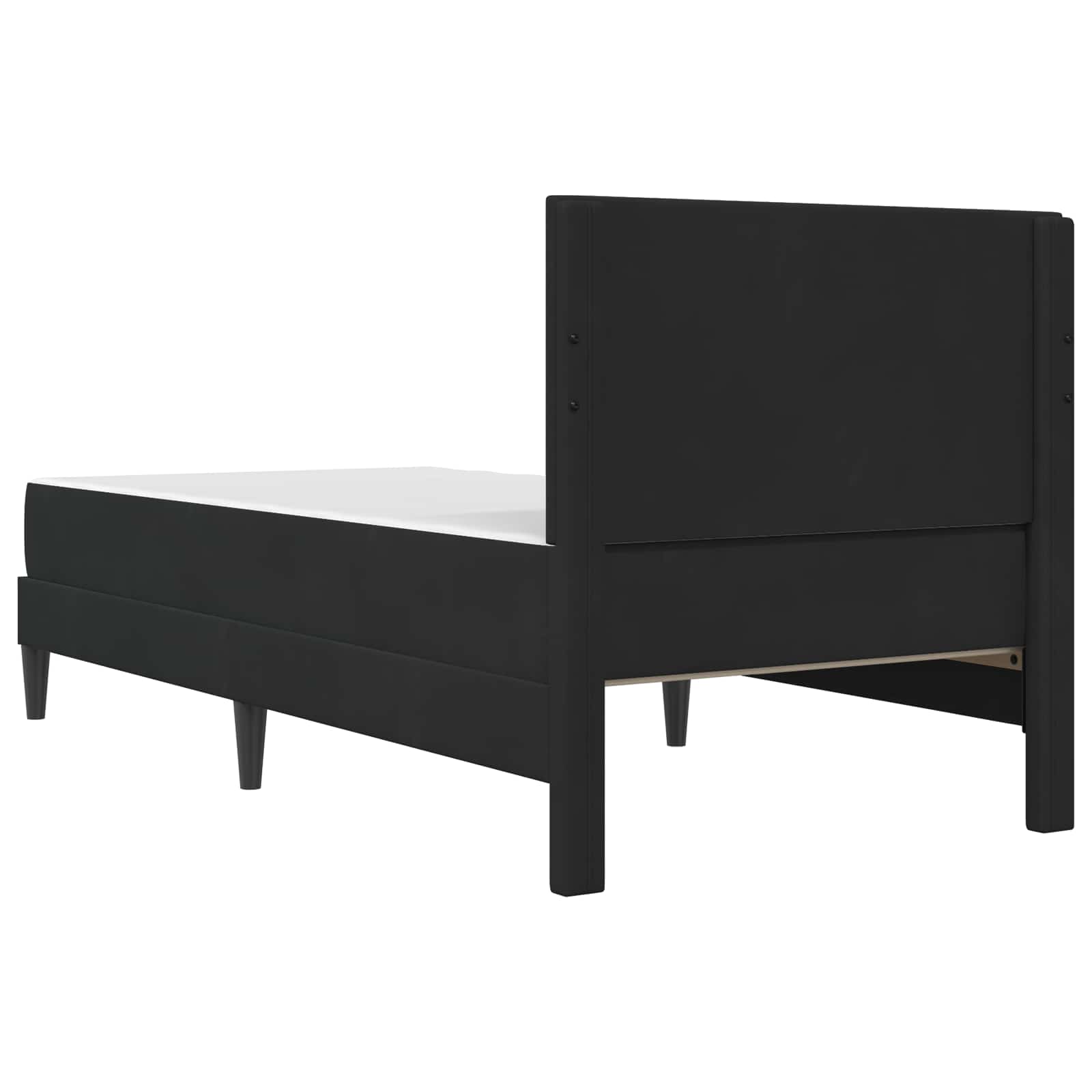 Lovos rėmas su čiužiniu Juodas 90 x 200 cm Aksomas
