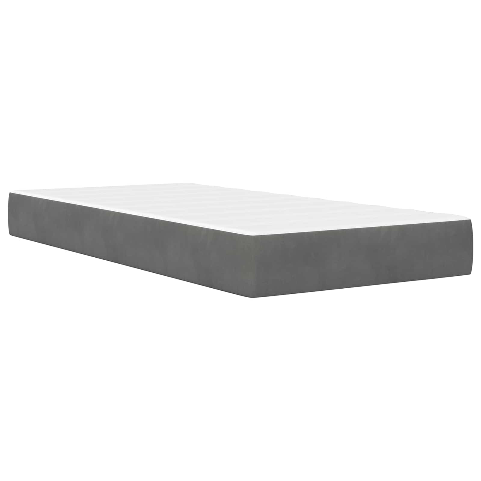 Lovos rėmas su čiužiniu Tamsiai pilka 100 x 200 cm Aksomas