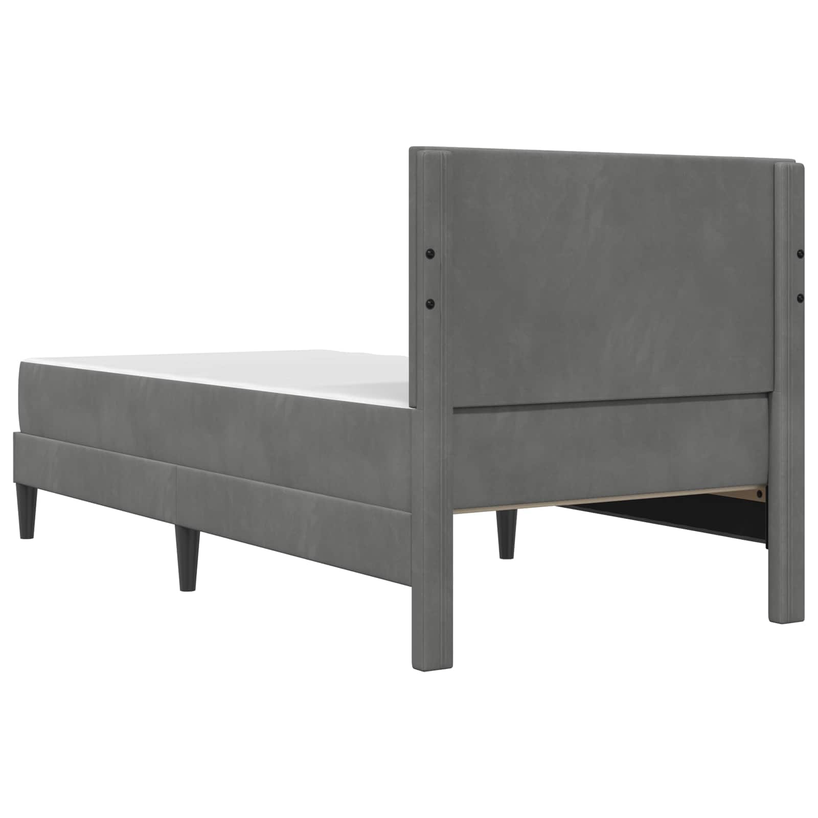 Lovos rėmas su čiužiniu Tamsiai pilka 100 x 200 cm Aksomas
