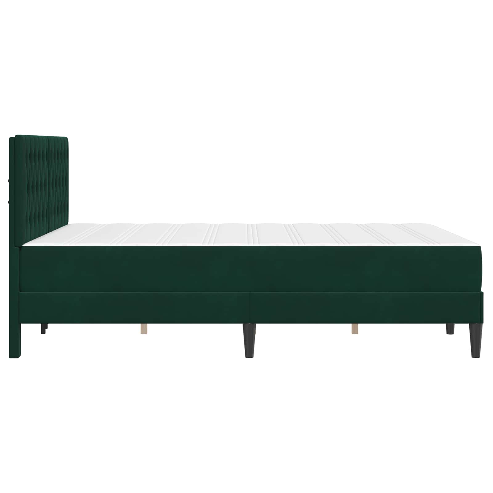 Lovos rėmas su čiužiniu Tamsiai žalia 160 x 200 cm Aksomas