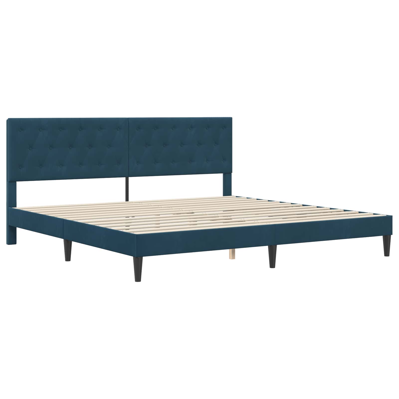 Lovos rėmas su čiužiniu Mėlyna 200 x 200 cm Aksomas