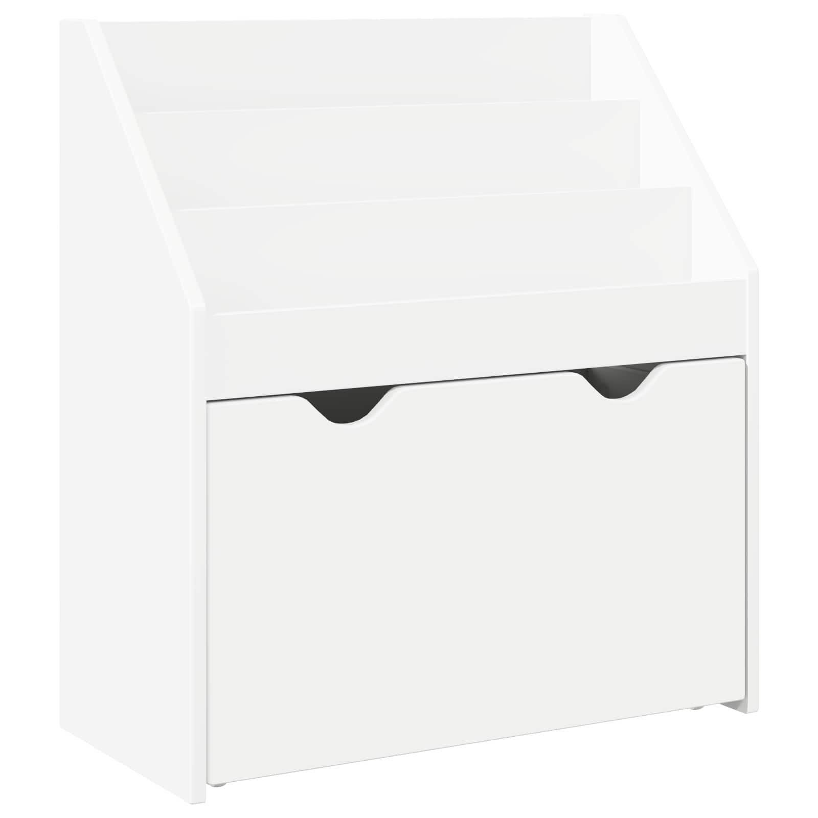 Kids Bookcase White 60 x 29.5 x 69 cm Engineered Wood