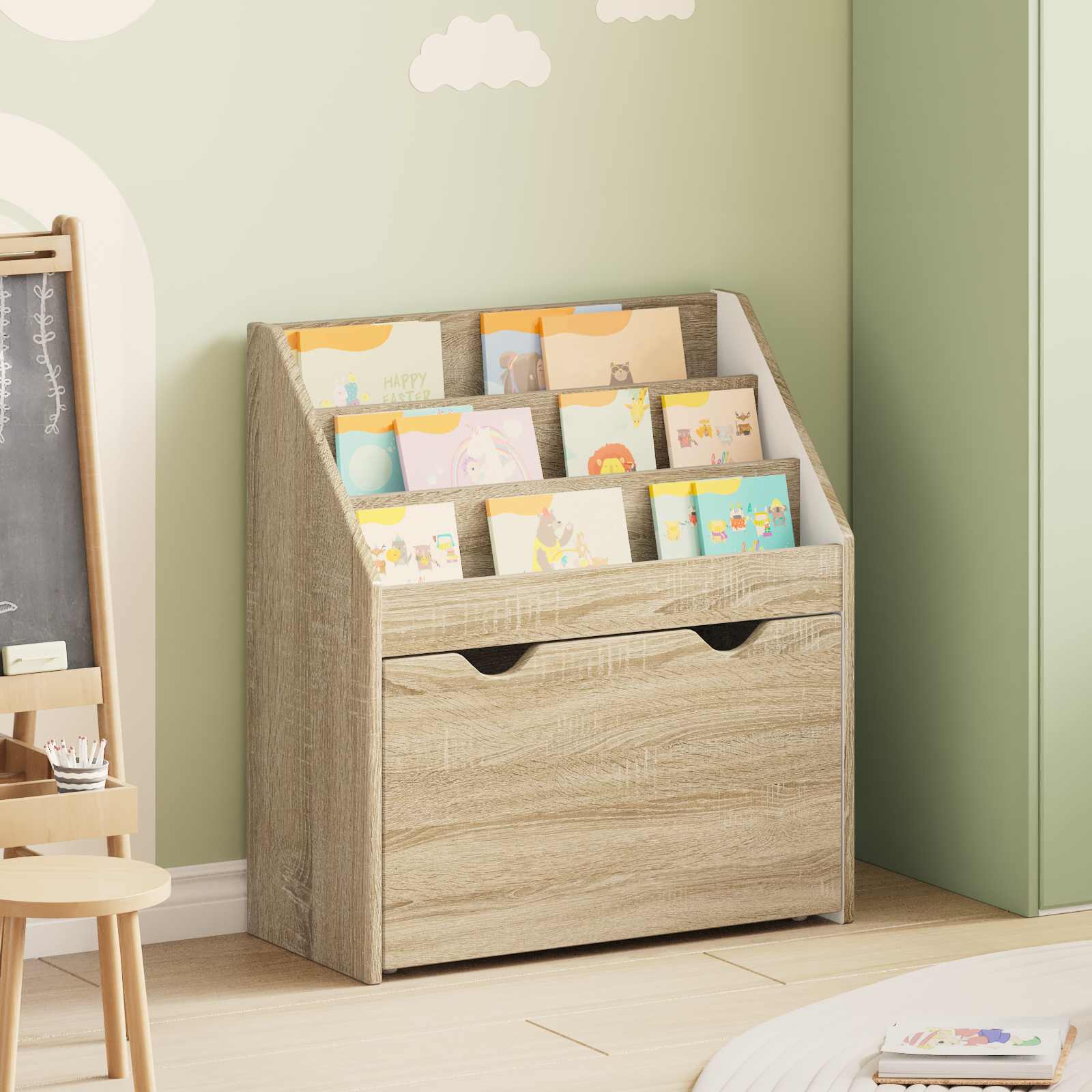 Children's Bookcase with Drawer Sonoma Oak 60 x 29.5 x 69 cm
