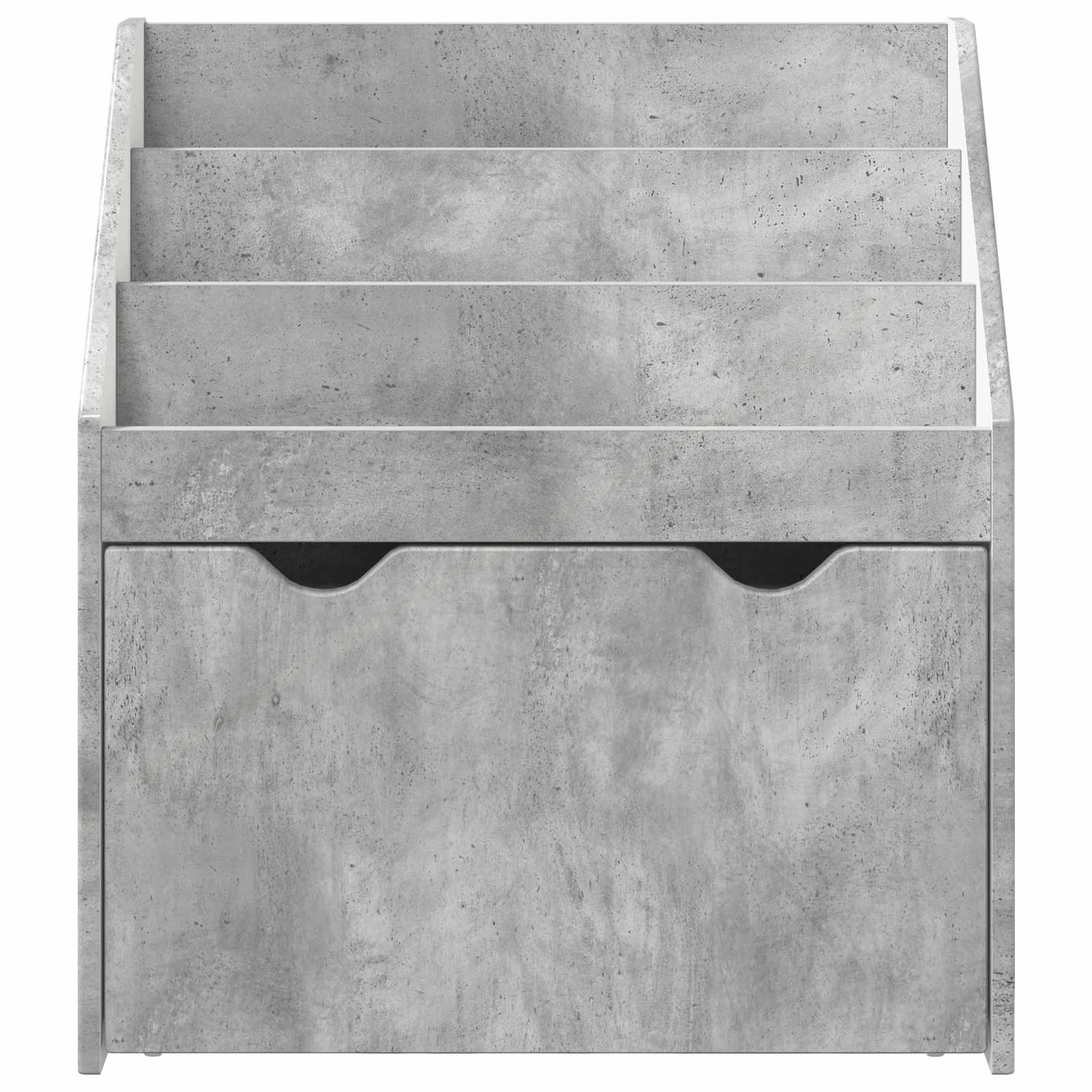 Vaikų knygų lentyna su stalčių Betono pilka 60 x 29,5 x 69 cm