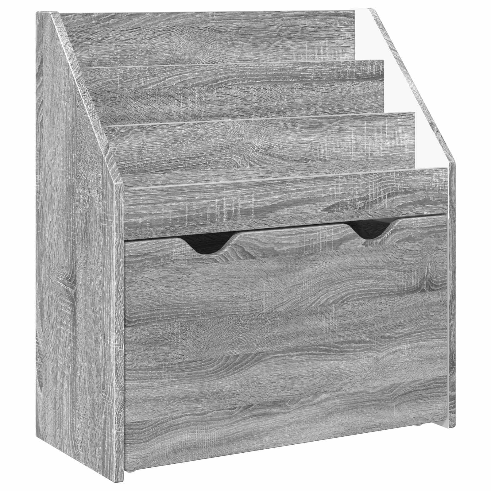 Kids Bookcase with Drawer Grey Sonoma 60 x 29.5 x 69 cm