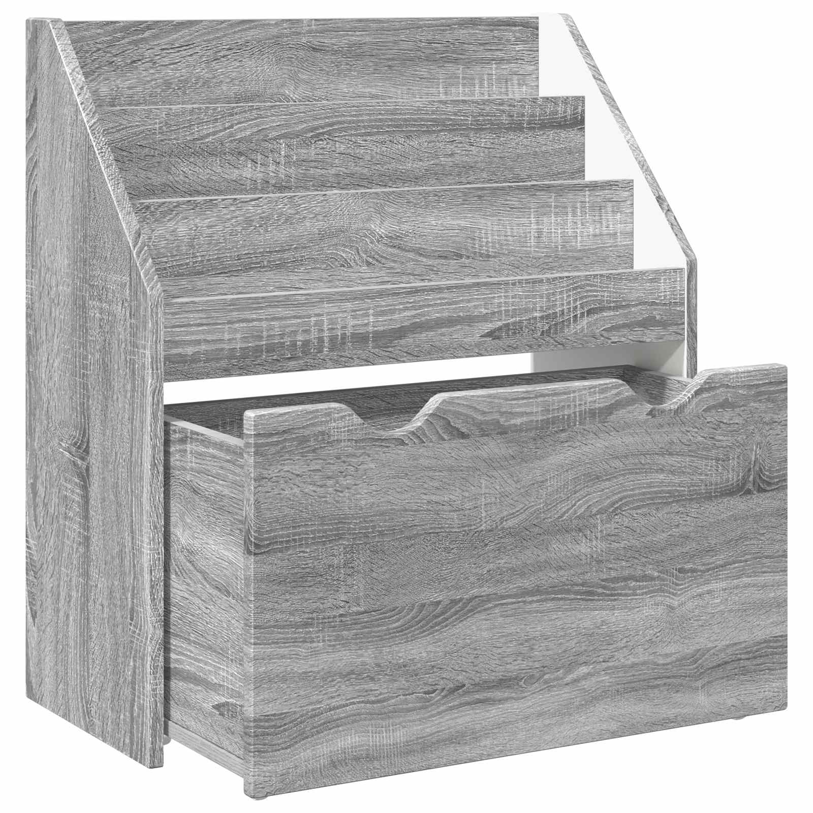 Kids Bookcase with Drawer Grey Sonoma 60 x 29.5 x 69 cm