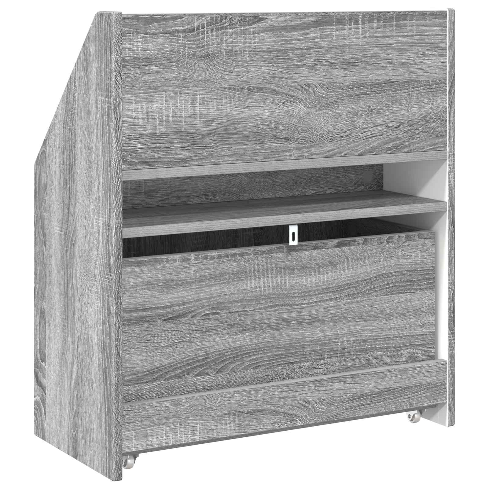 Kids Bookcase with Drawer Grey Sonoma 60 x 29.5 x 69 cm