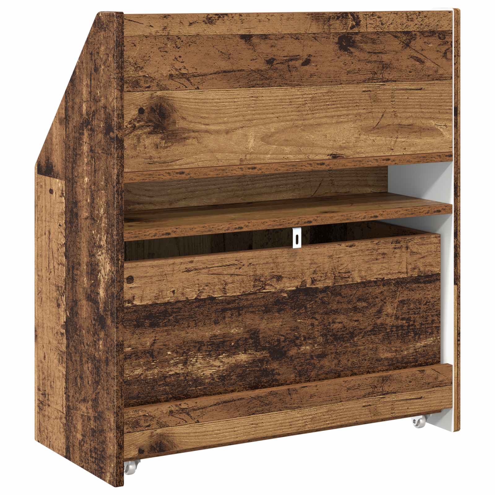 Bērnu grāmatu plaukts ar atvilktnēm Vecs koks 60 x 29,5 x 69 cm