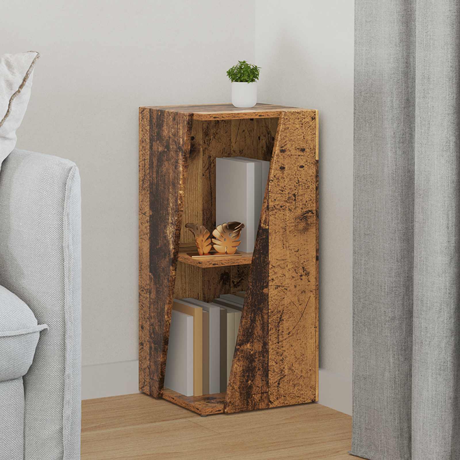 Sānu plaukts Vecs koks 33 x 32 x 70,5 cm Apstrādāta koksne