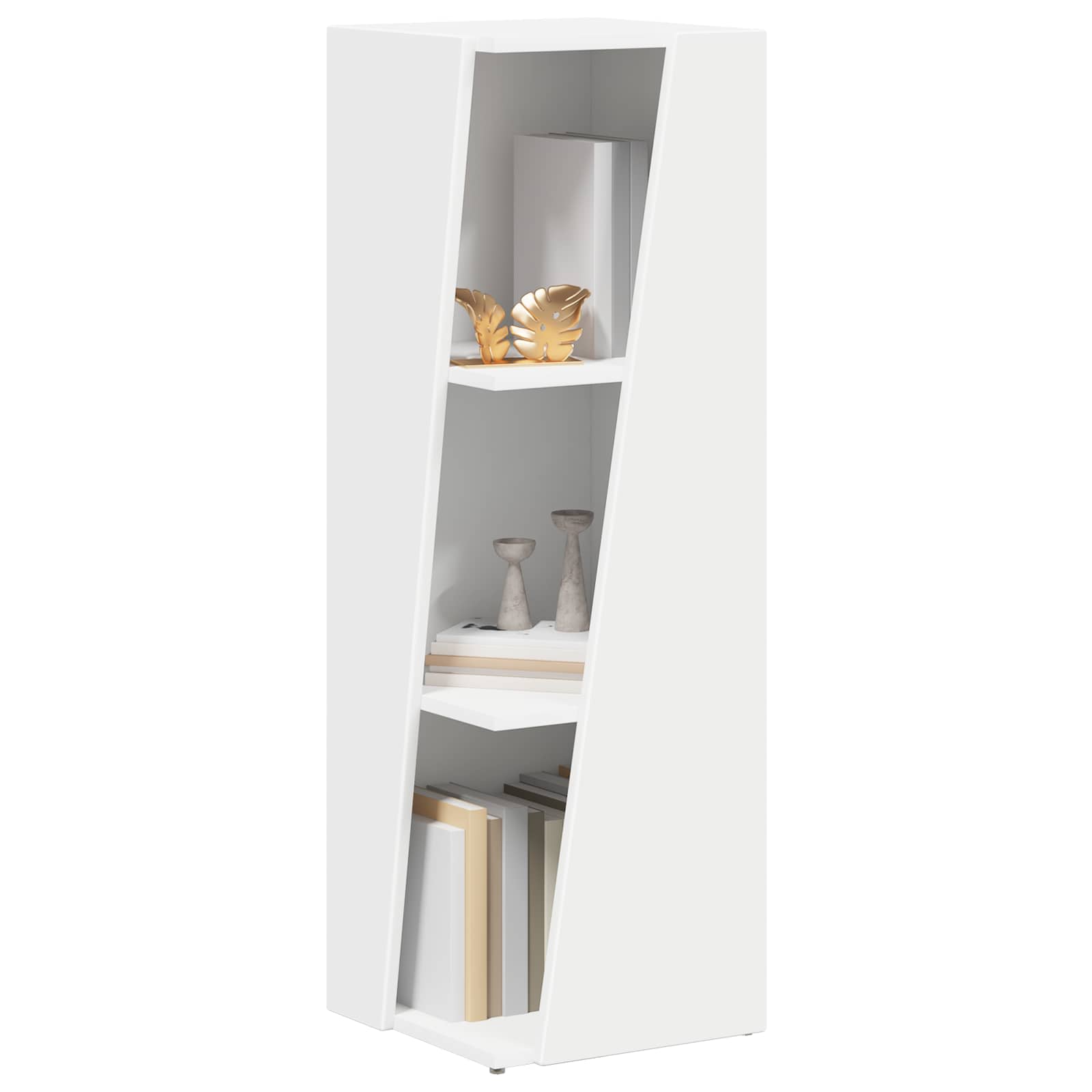 Side shelf White 33 x 32 x 100.5 cm Engineered wood