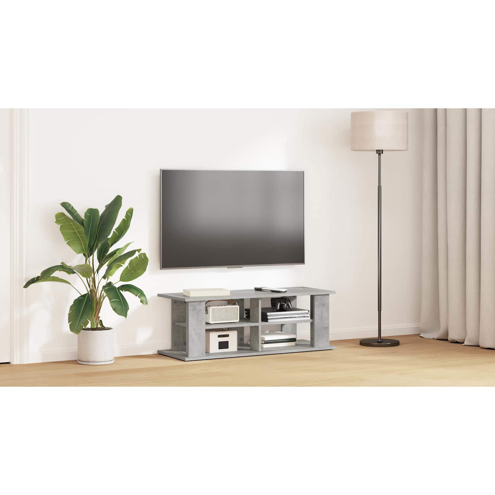 Televizoriaus stovas Betono pilka 96 x 35 x 33,5 cm
