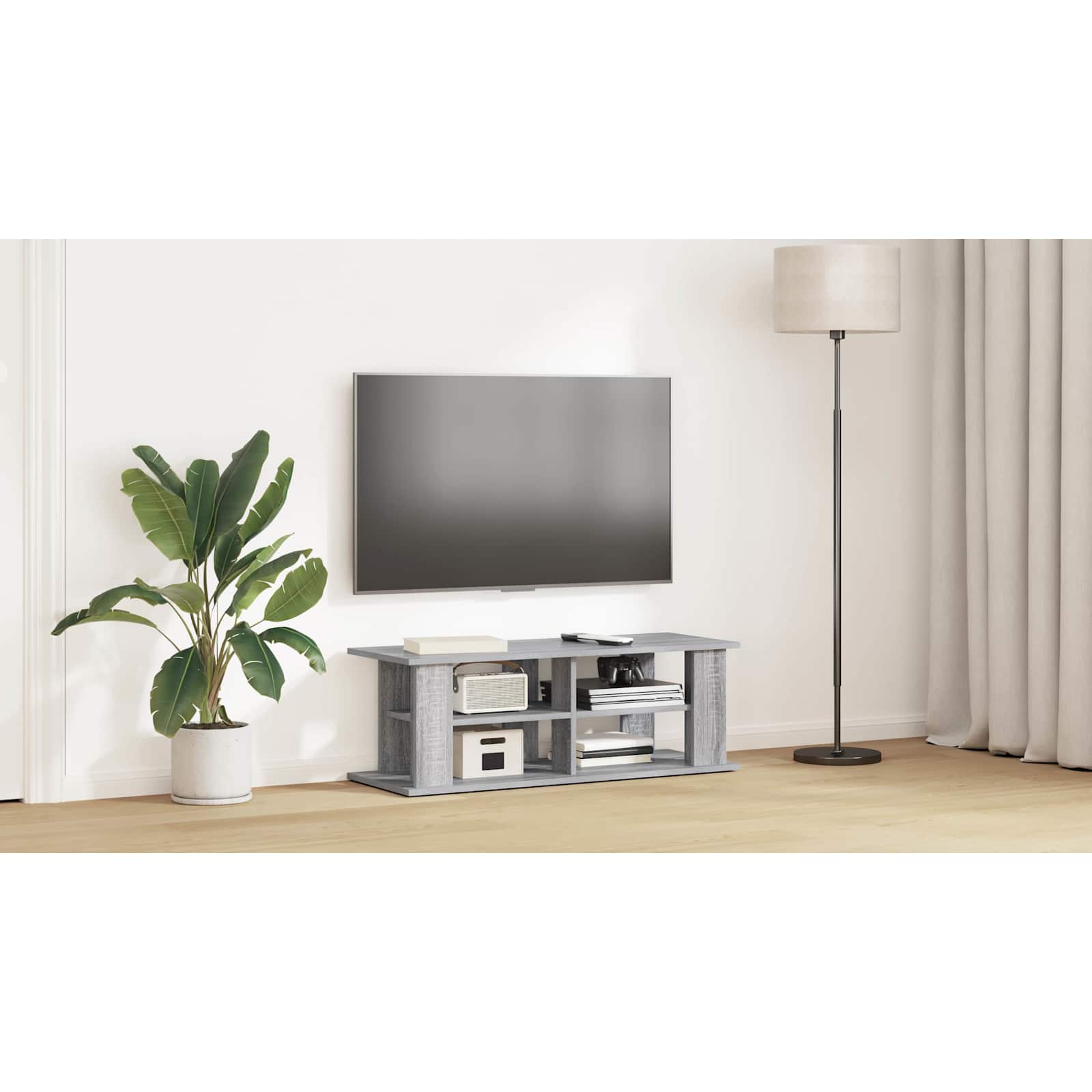 TV Stand Gray Sonoma 96 x 35 x 33.5 cm