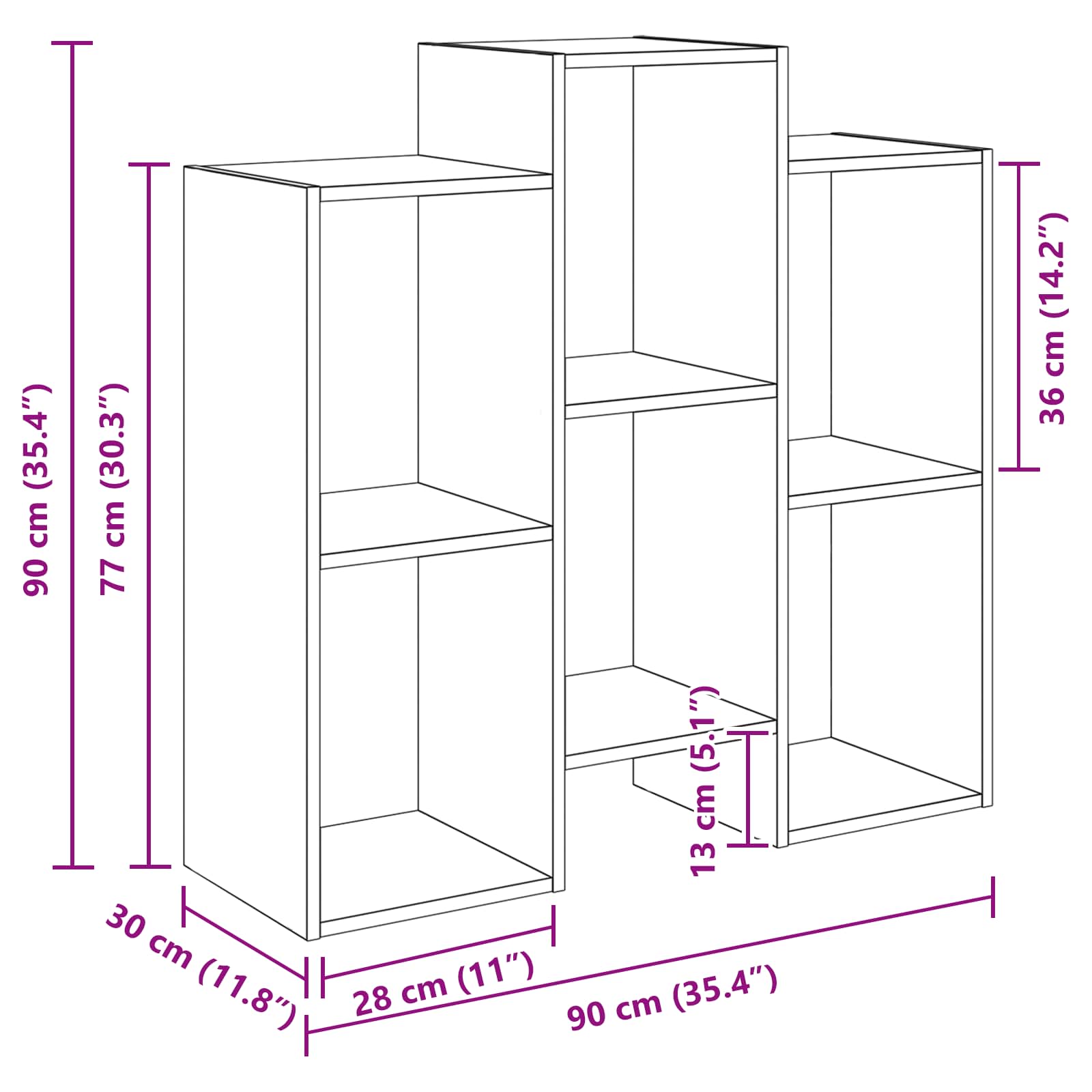 Kabalas Betono pilka 90 x 30 x 90 cm