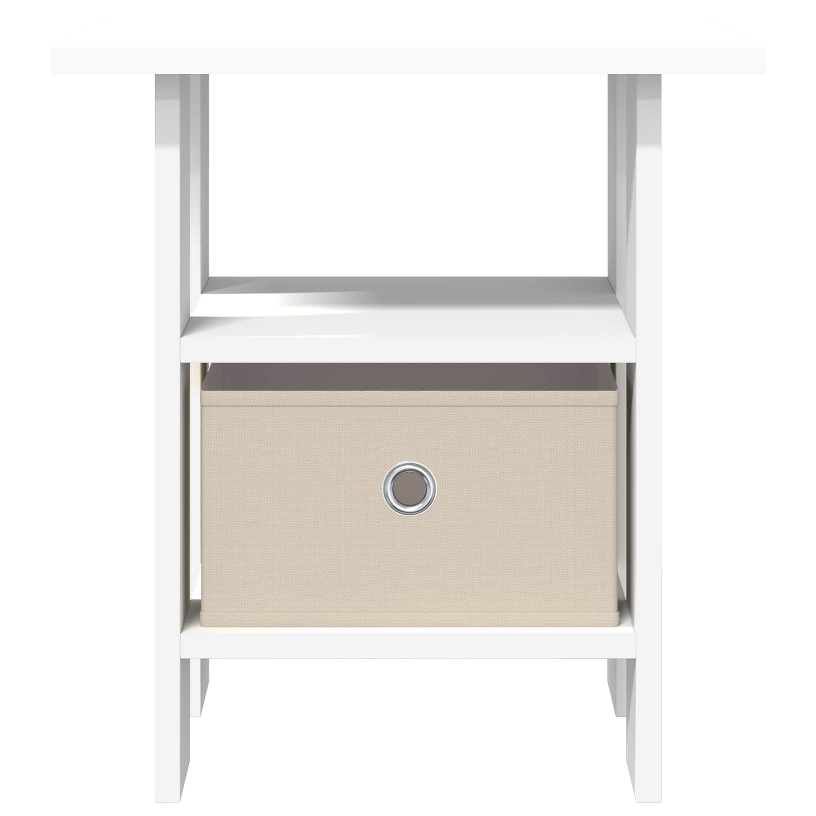 Naktinis staliukas 2 pcs Balta 41 x 40 x 45 cm Apdirbta mediena