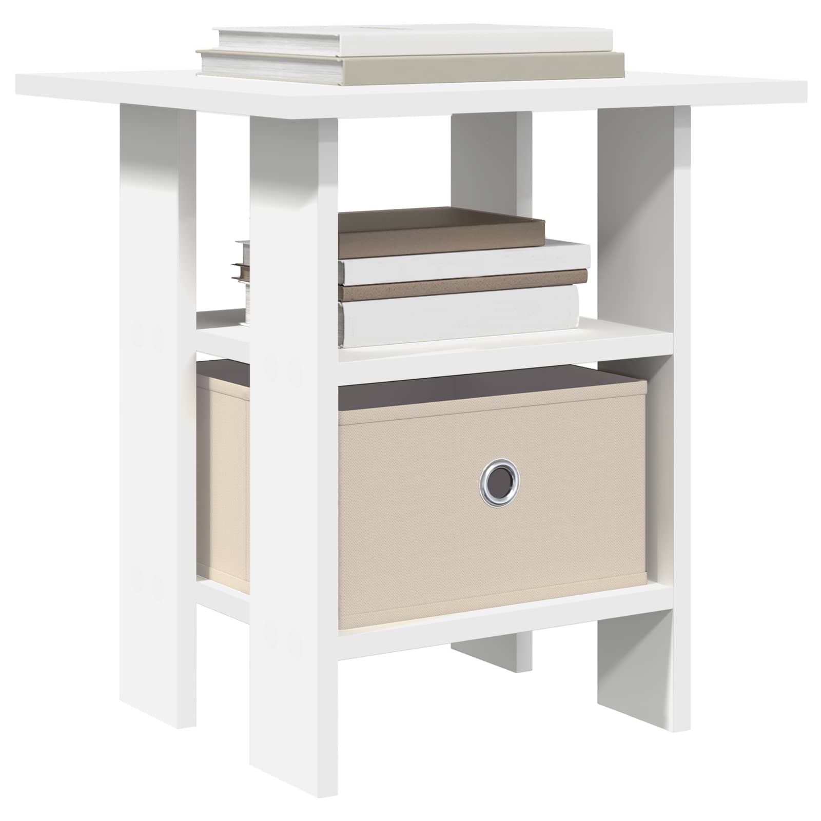 Naktinis staliukas 2 pcs Balta 41 x 40 x 45 cm Apdirbta mediena