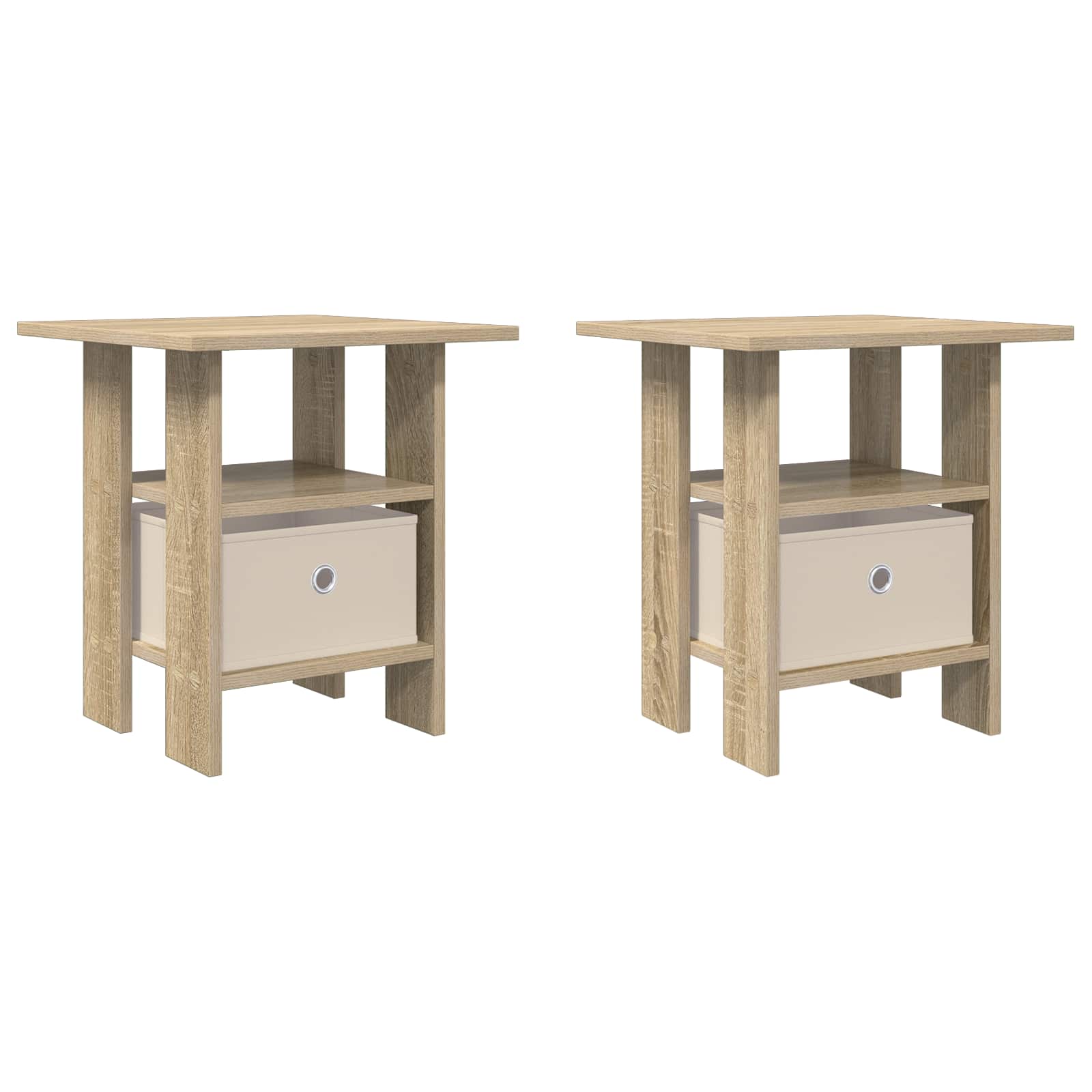 Naktinis staliukas 2 pcs Sonoma ąžuolas 41 x 40 x 45 cm