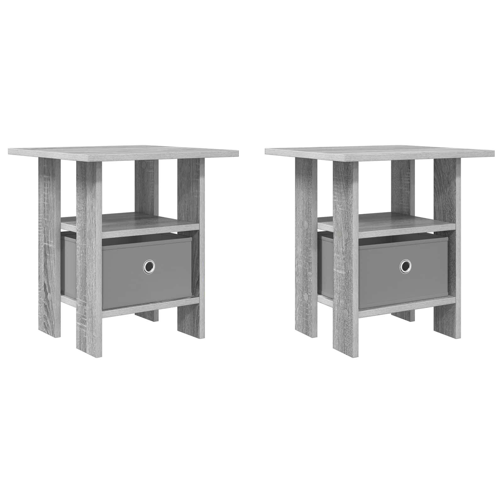 Naktinis staliukas 2 pcs Pilkas Sonoma 41 x 40 x 45 cm