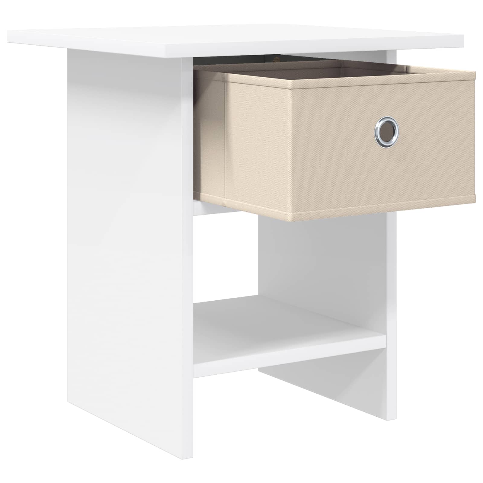 Naktinis staliukas 2 pcs Balta 41 x 40 x 45 cm Apdirbta mediena