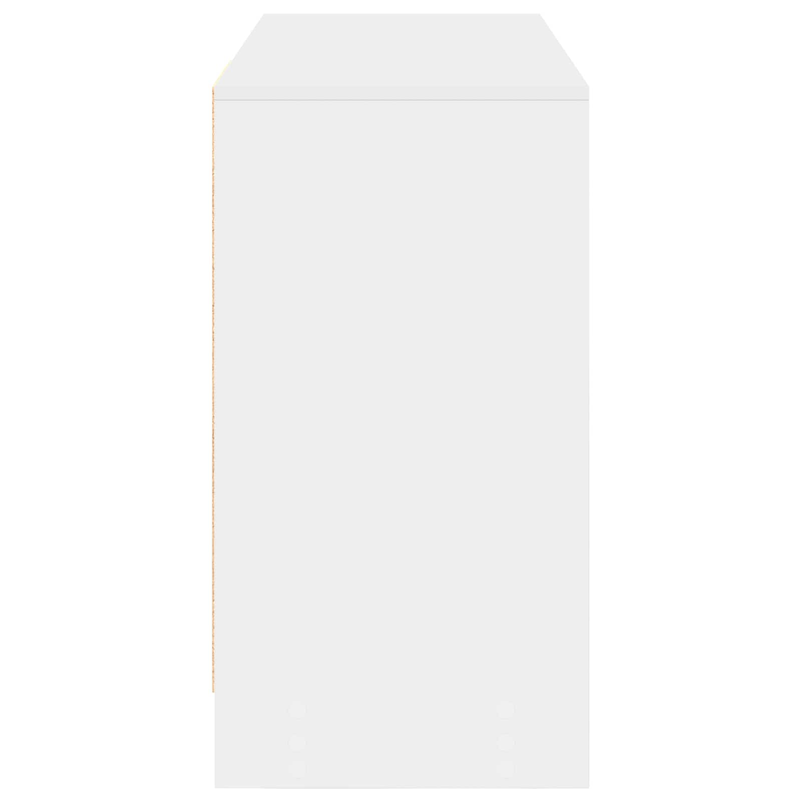Galds ar atvilktnēm Balts 100 x 40 x 75 cm Apstrādāta koksne