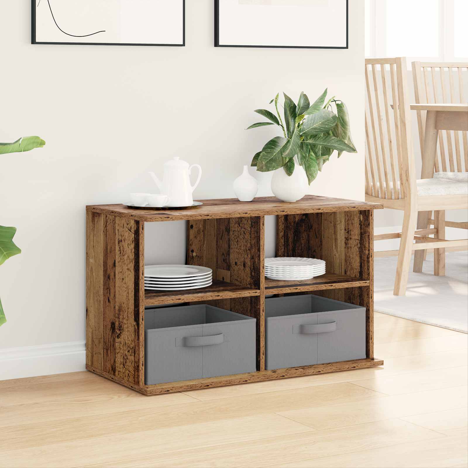 Televizoriaus stovas su stalčių Senas medis 79 x 40 x 48 cm