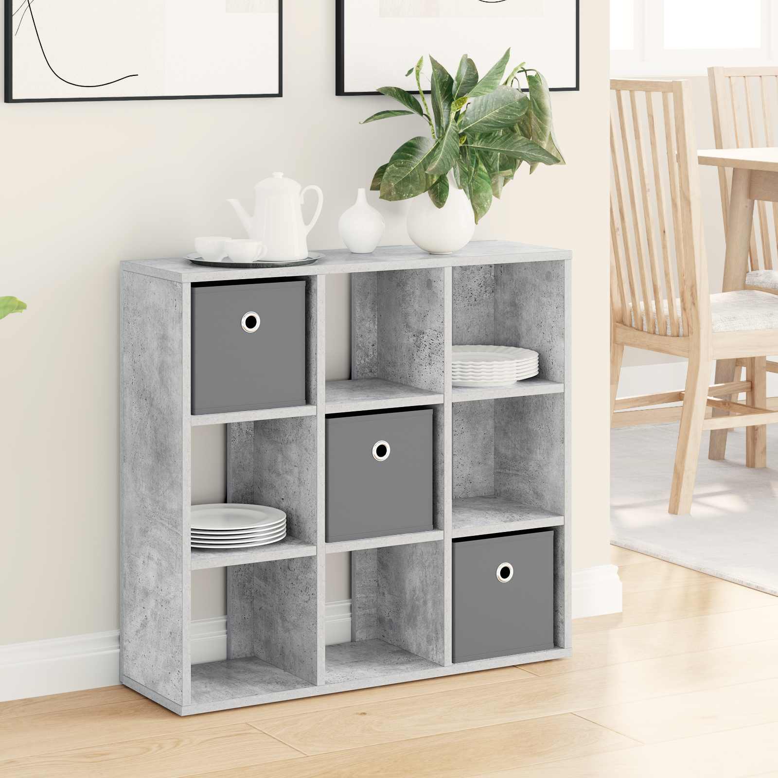 Kabalas su stalčių Betono pilka 73,5 x 24 x 69,5 cm