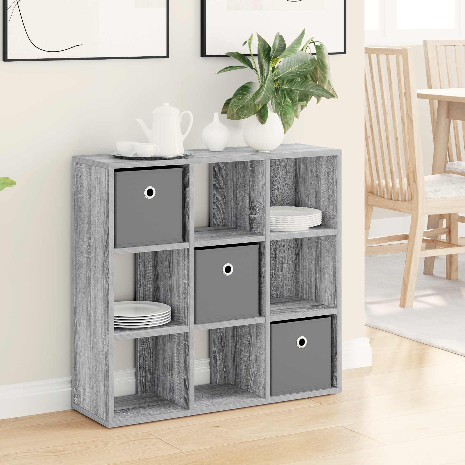 Kumode ar atvilktnēm Pelēka Sonoma 73,5 x 24 x 69,5 cm