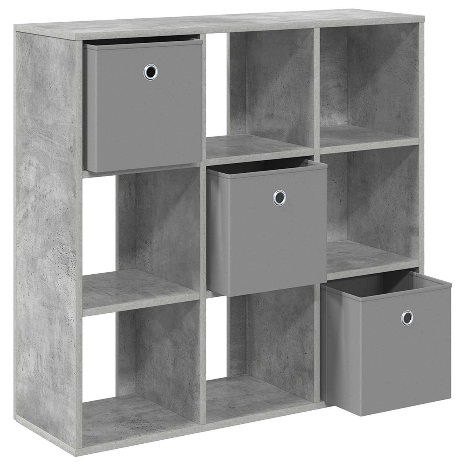 Kumode ar atvilktnēm Betona pelēka 88,5 x 29 x 84,5 cm