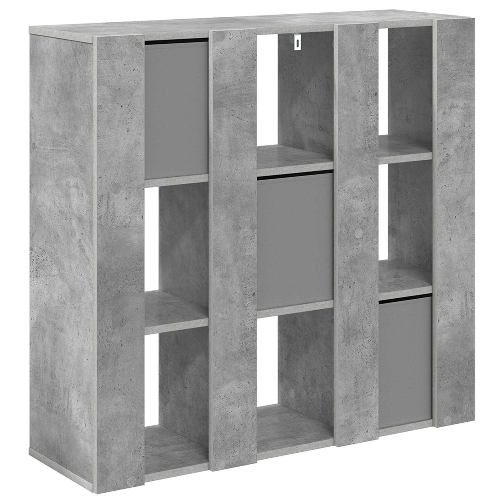 Kumode ar atvilktnēm Betona pelēka 88,5 x 29 x 84,5 cm