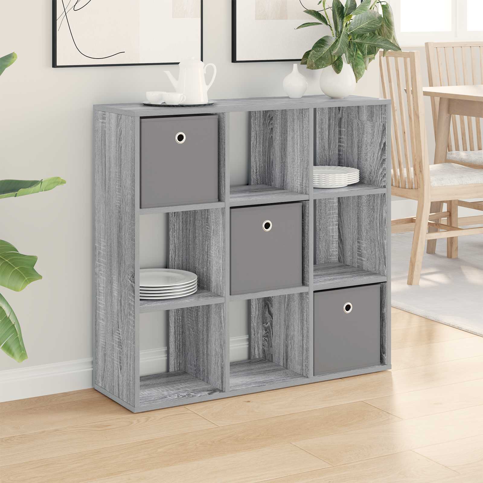 Kumode ar atvilktnēm Pelēka Sonoma 88,5 x 29 x 84,5 cm