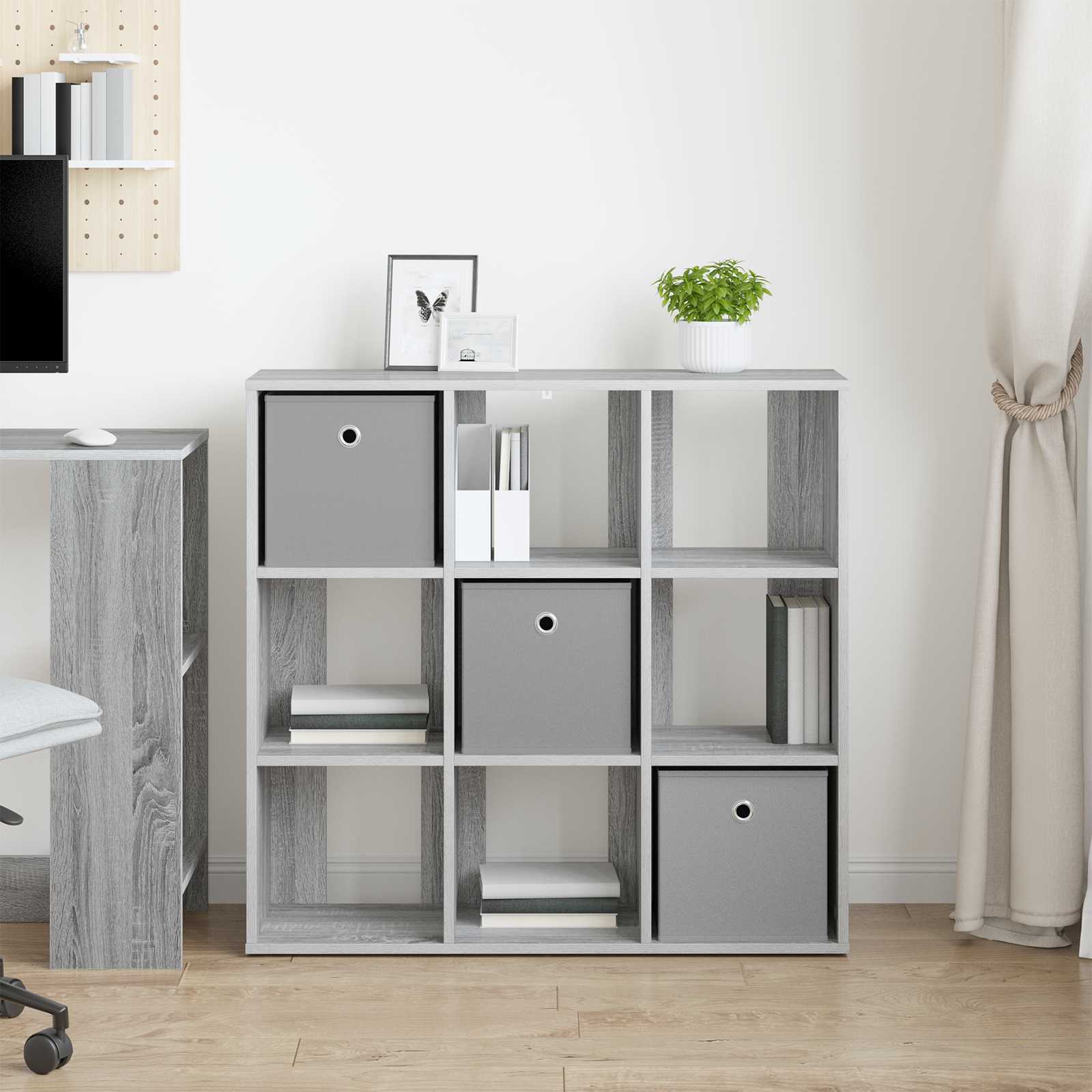 Kumode ar atvilktnēm Pelēka Sonoma 88,5 x 29 x 84,5 cm